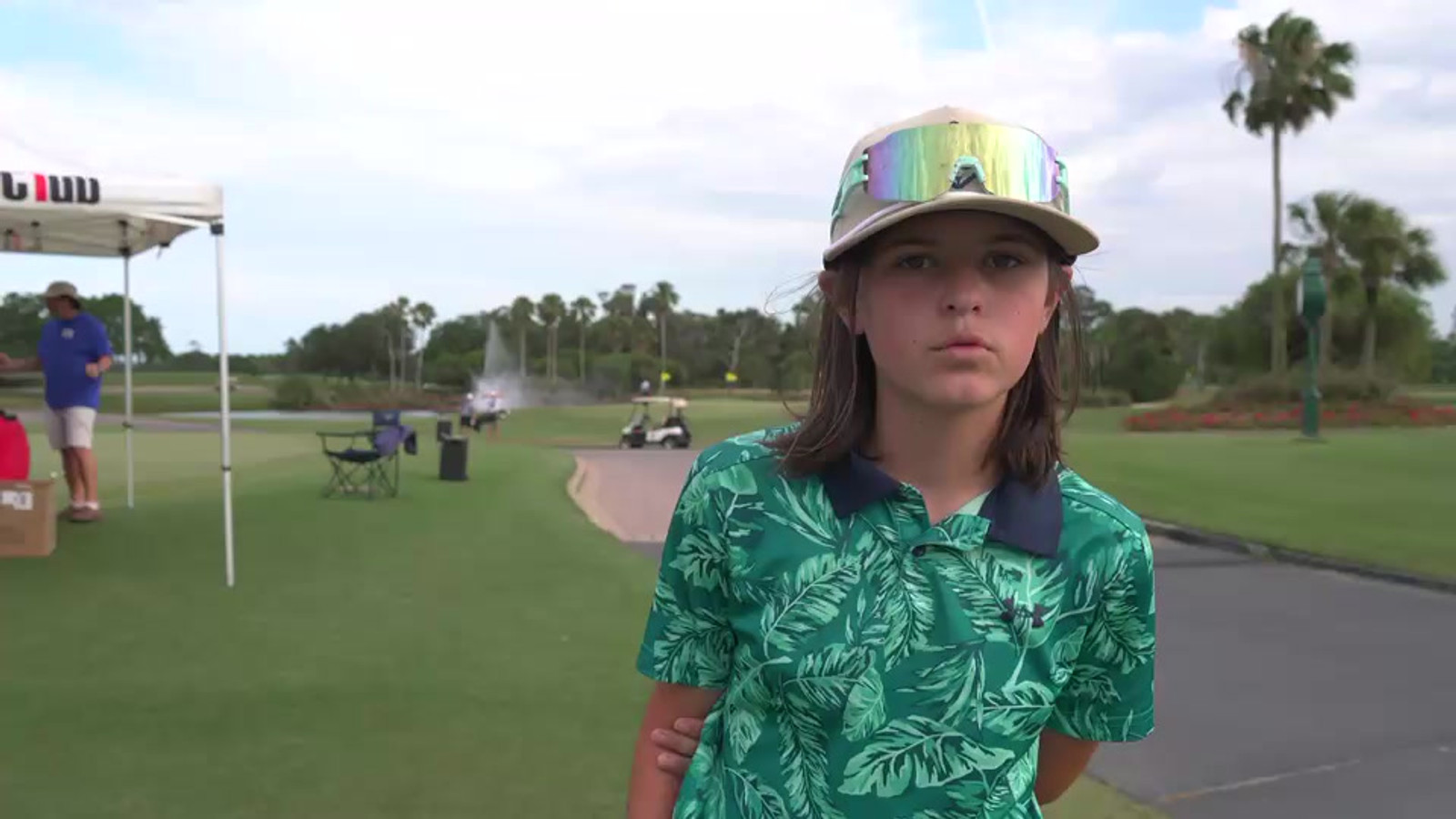 Junior golfer at an Elite Putters Club event